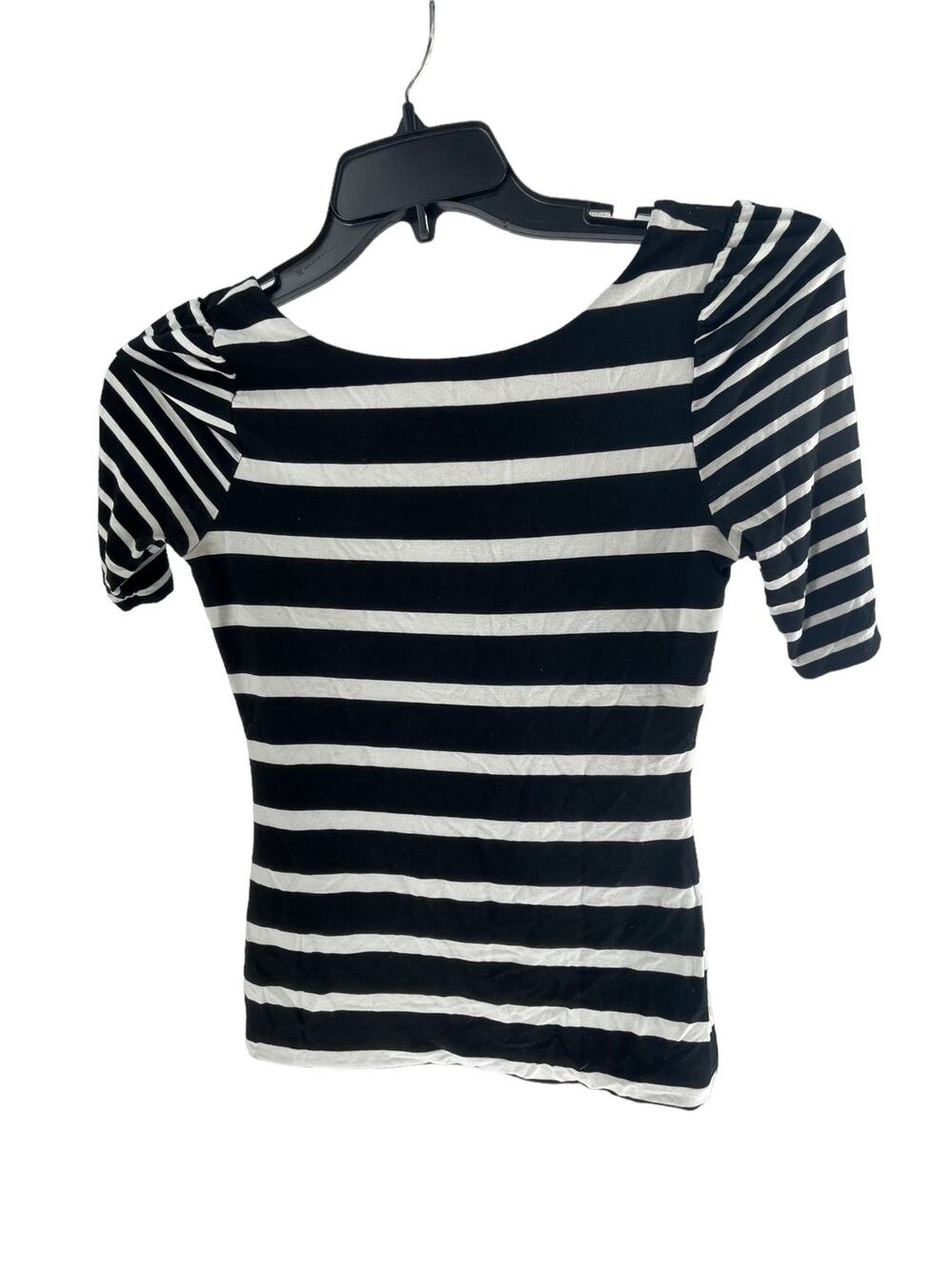 WHBM White House Black Market Striped Short Sleeve Blouse Women's Size XXS - Picture 1 of 7